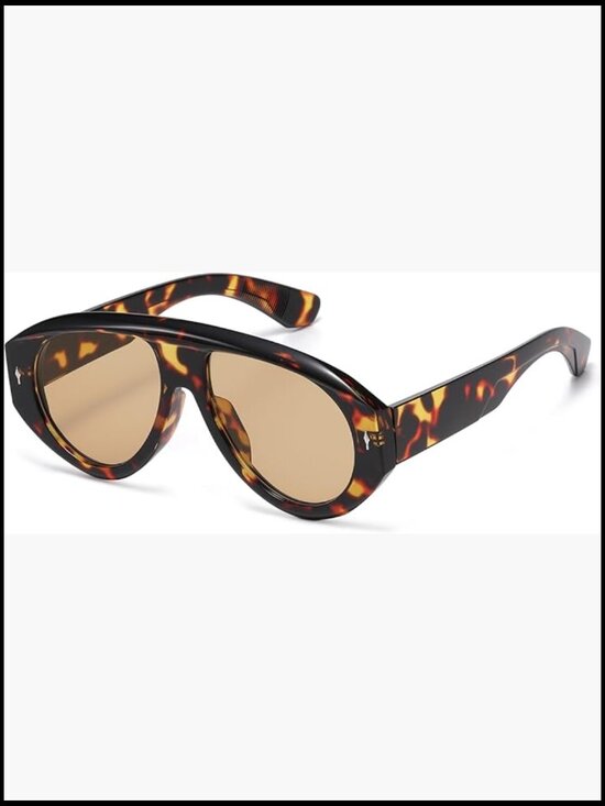 Plastic Frame UV400 Protection Aviator Sunglasses for Women Men main image 5